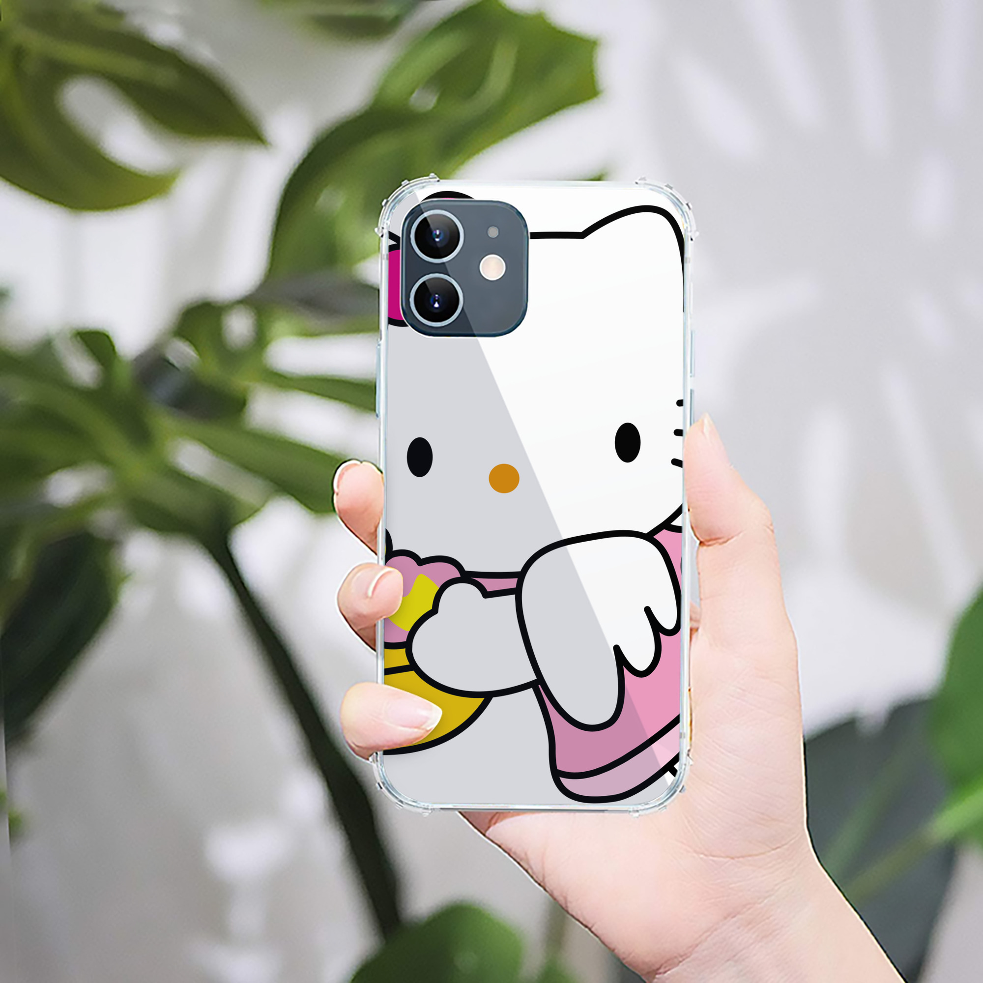 （画像用） Hello Kitty ハローキティ 【iPhone 12シリーズ対応】透明スマホケース（クリアソフトケース）
